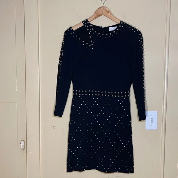 A.L.C Black Dress with metal button Details - Picture 3 of 15